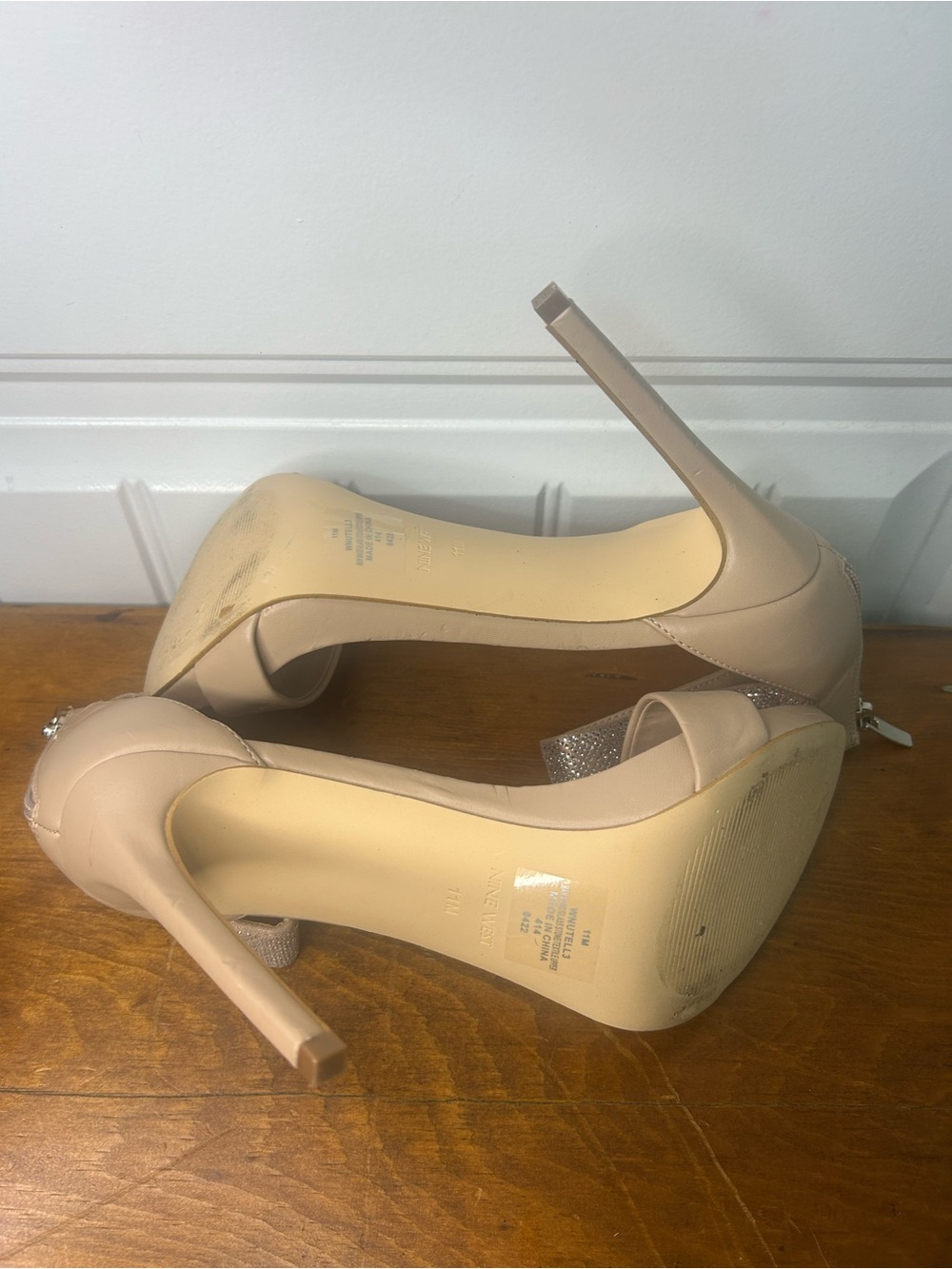 Nine West Women's Utell Ankle Strap Nude Ankle Strap Sandals size 11 - Picture 5 of 5